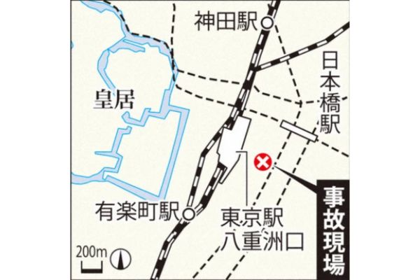 日本橋の事故現場地図